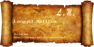 Lengyel Melitta névjegykártya